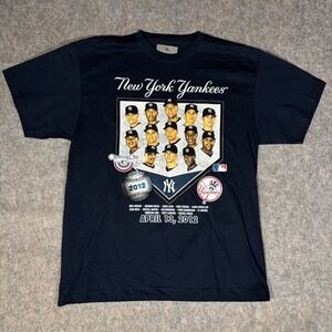 MLB New York Yankees 2012 Opening Day Roster Promo T-Shirt Mens XL Navy Blue